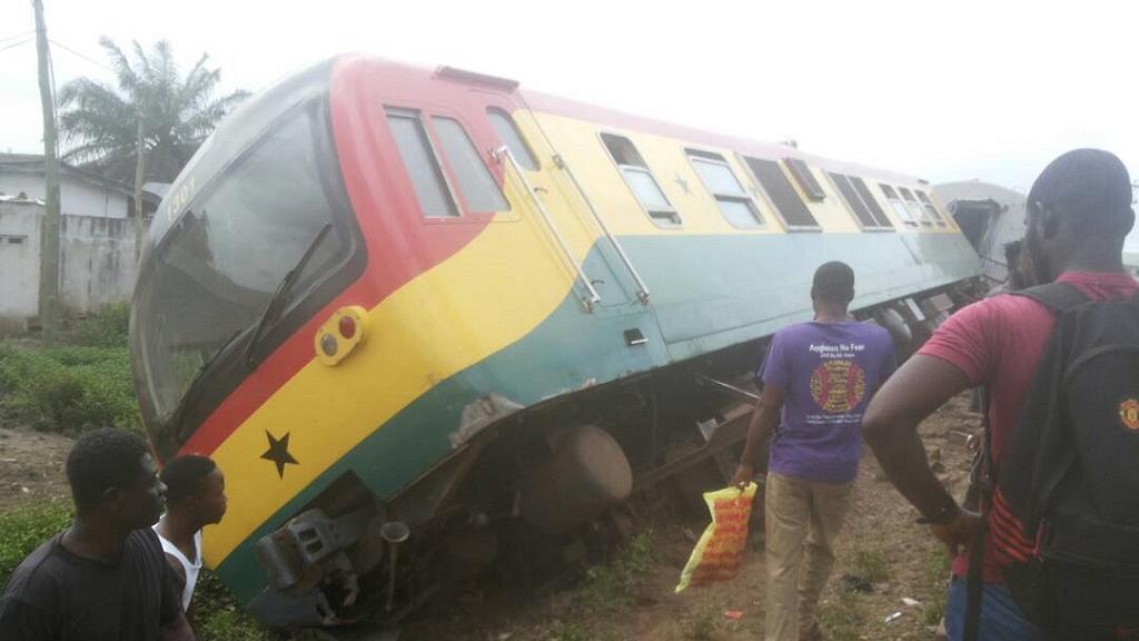 A train has derailed in Ghana’s capital, Accra